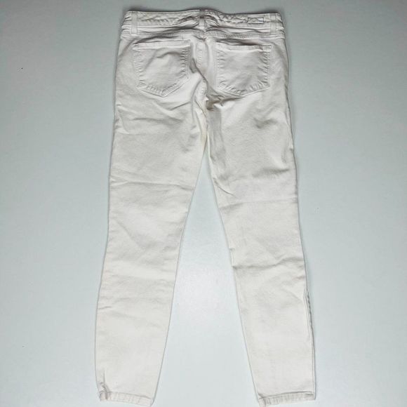 Paige White Indio Zip Skinny Jeans Sz 27 - Picture 7 of 9